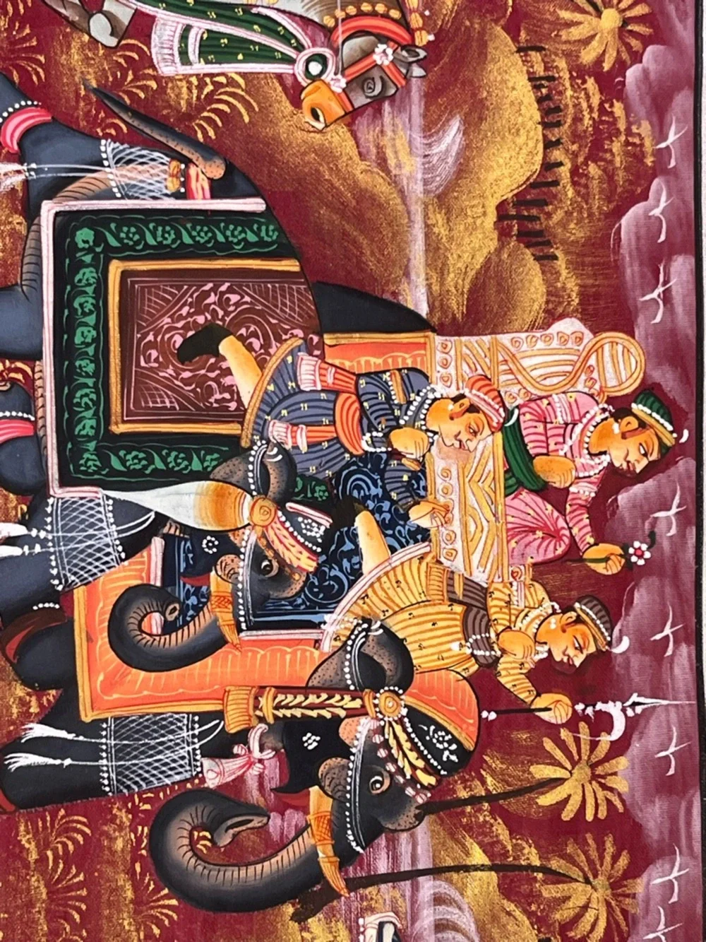 Traditional Indian Royal Procession Wall Art - Multicolor